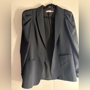 Ramy Brook navy puff sleeve blazer